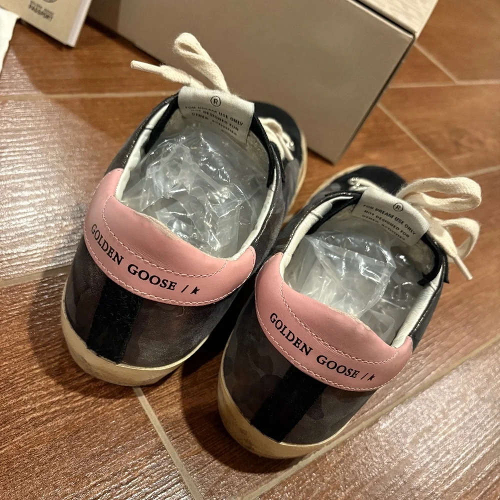 authentic golden goose superstar sneakers dark grey camouflage color size 37 - Picture 7 of 10